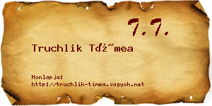 Truchlik Tímea névjegykártya